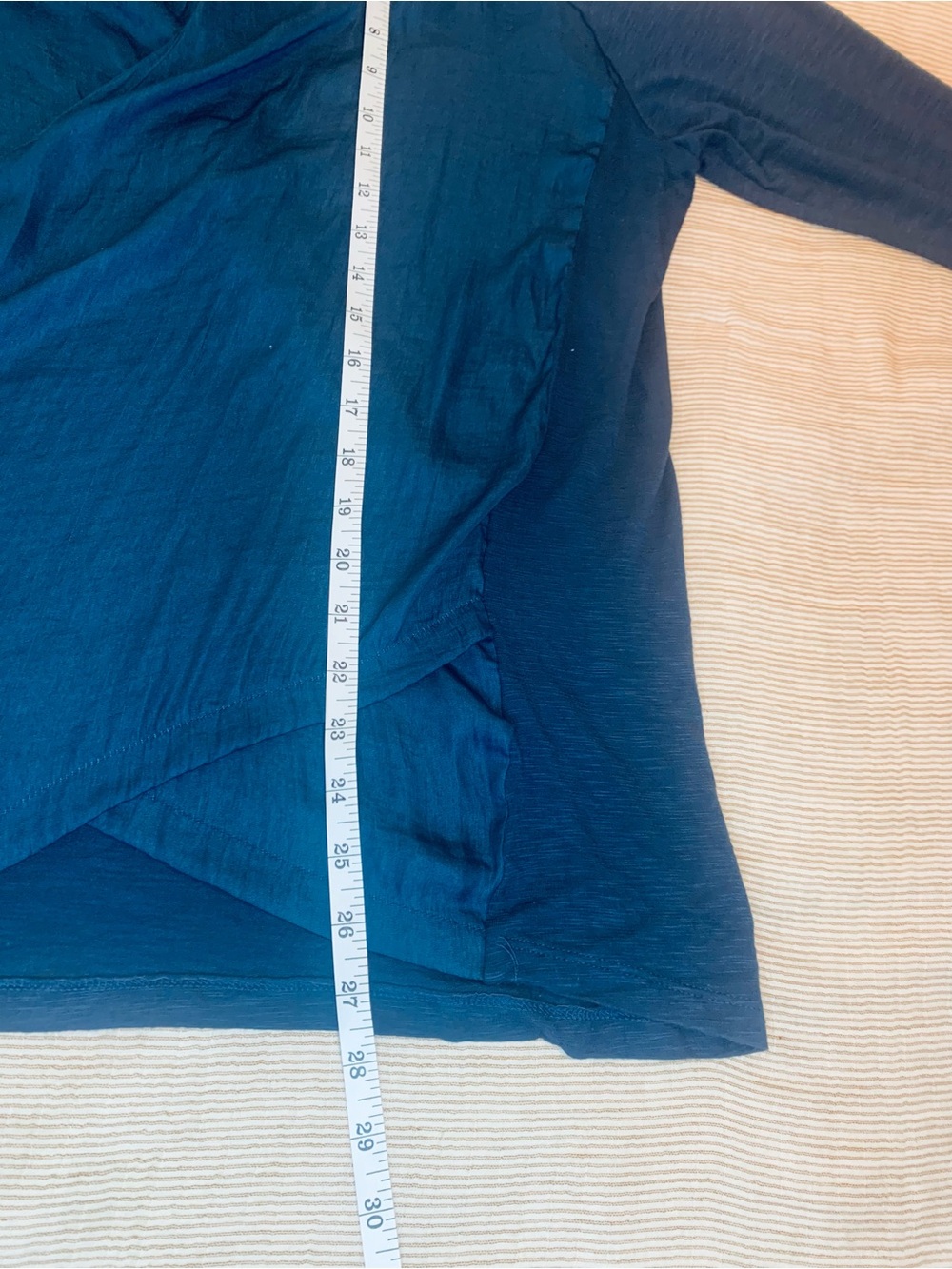 Anthropologie DOLAN Women’s Navy Faux Wrap Long Sleeve Top. Size XL . SKU 048 - Picture 9 of 11
